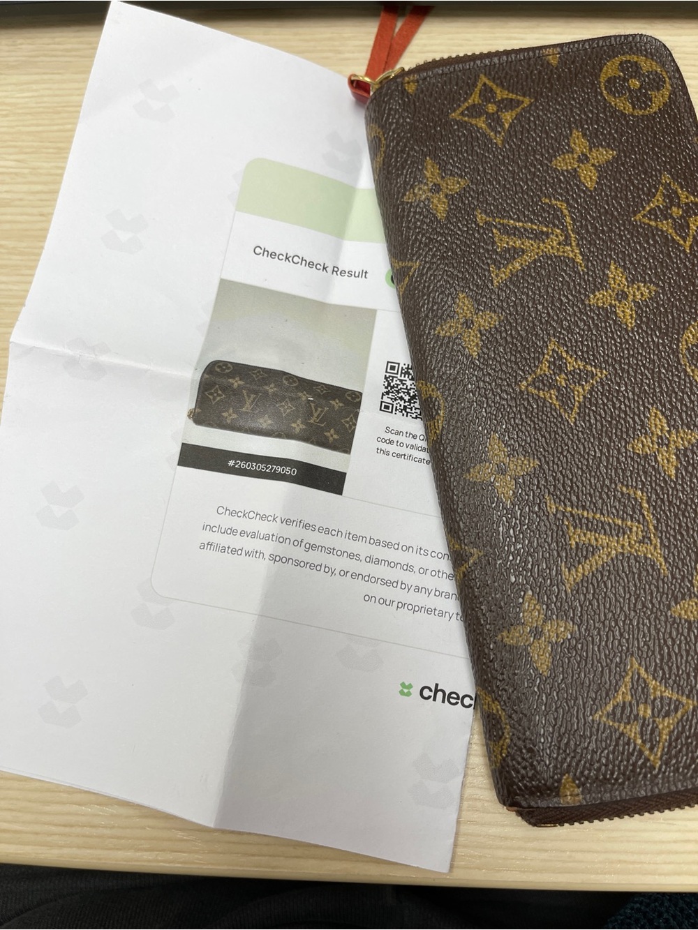 Louis Vuitton Monogram Clemence Zippy Wallet in Brown w/ Orange Interior - Picture 2 of 16